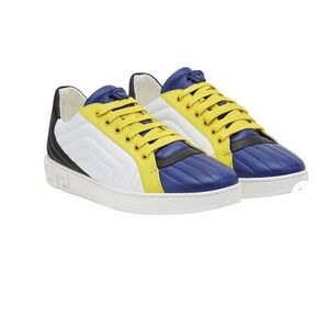 Authentic Versace Men s Quiter Medusa‎ Leather Low Top Fashion Sneakers 40/ 7